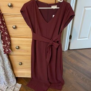 NWT Loft Wine Jumpsuit